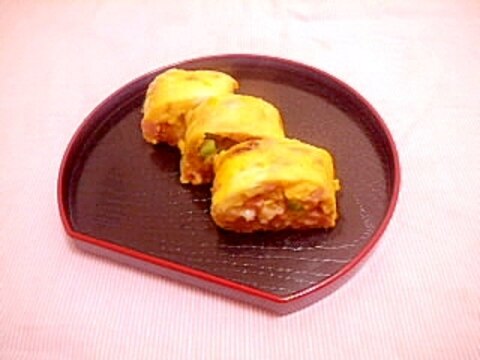 小松菜とじゃがいもの卵焼き